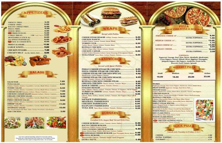 Two Cousins Pizza & Grill - Snow Hill, NC menu_pic