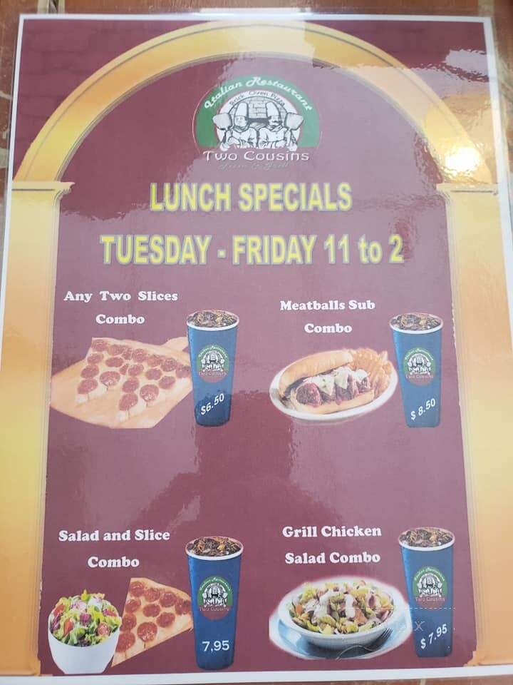 Two Cousins Pizza & Grill - Snow Hill, NC menu_pic