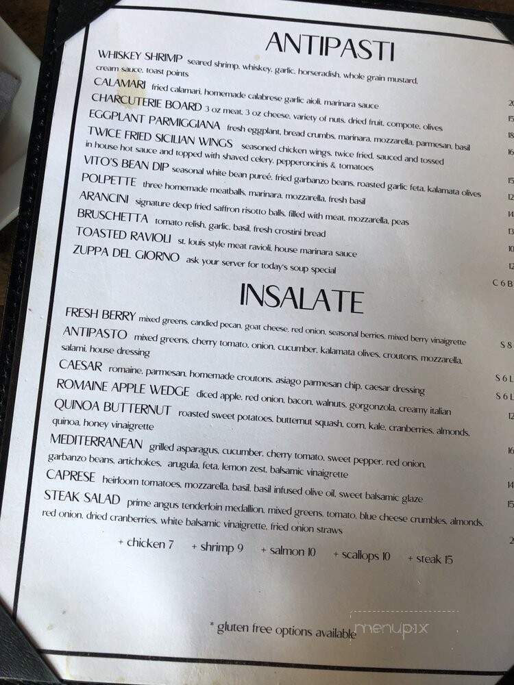 Vito's in the Valley - Chesterfield, MO menu_pic