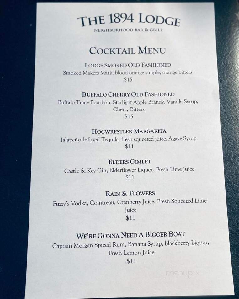 1894 Lodge - New Washington, IN menu_pic