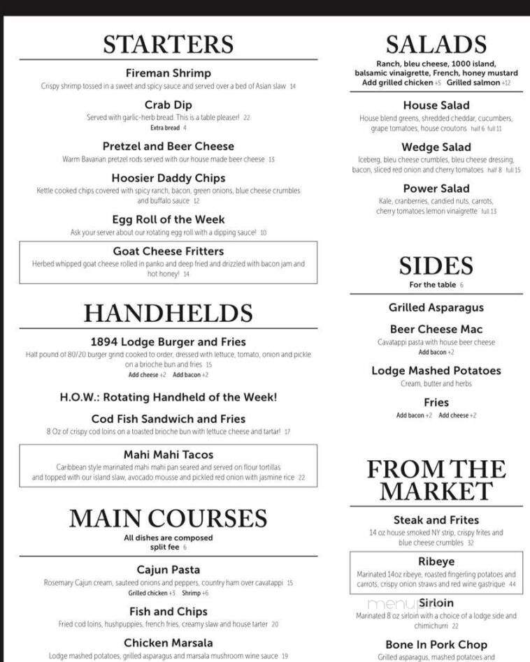 1894 Lodge - New Washington, IN menu_pic