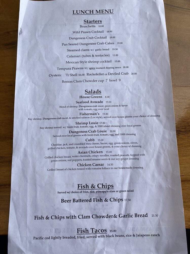 Harbor Hut - Morro Bay, CA menu_pic