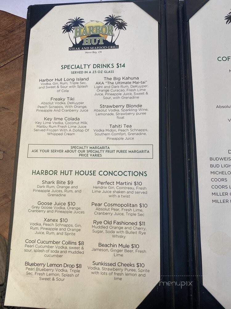 Harbor Hut - Morro Bay, CA menu_pic