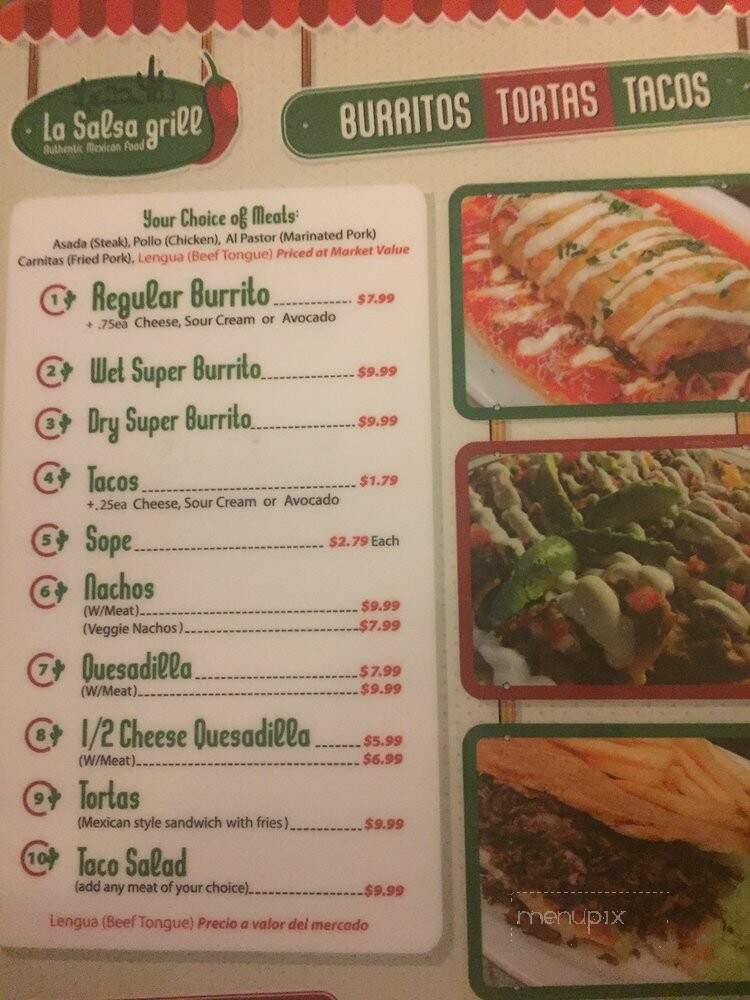La Salsa Grill - Carson City, NV menu_pic