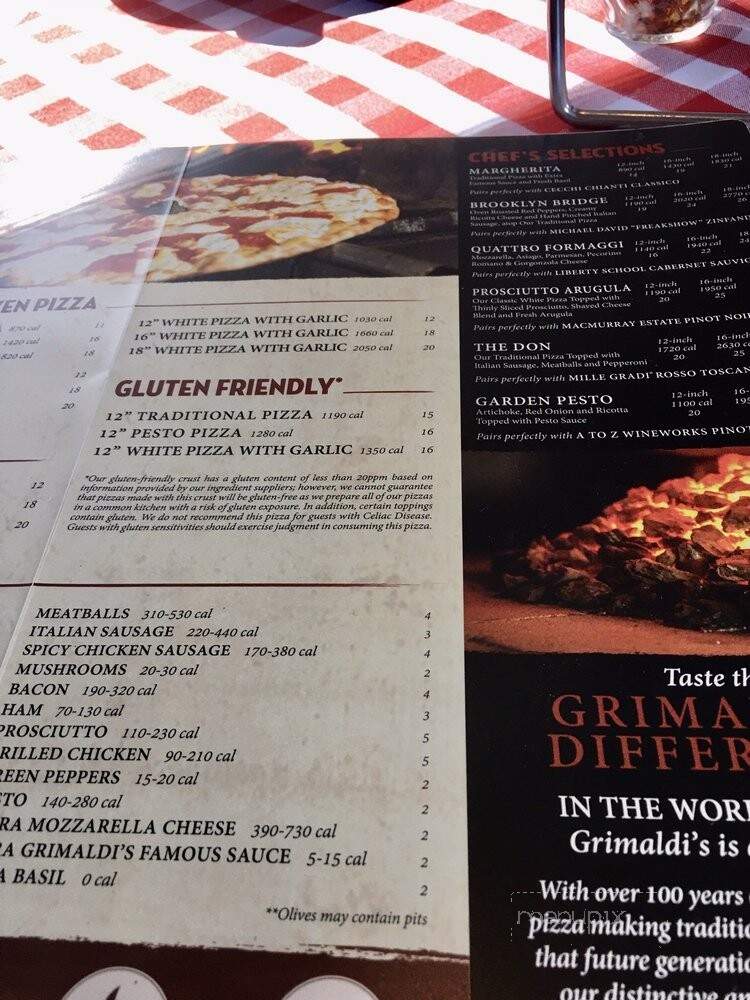 Grimaldi's Pizzeria - Peoria, AZ menu_pic