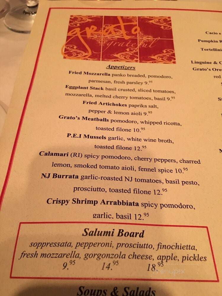 Grato - Morris Plains, NJ menu_pic