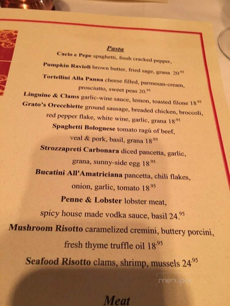 Grato - Morris Plains, NJ menu_pic