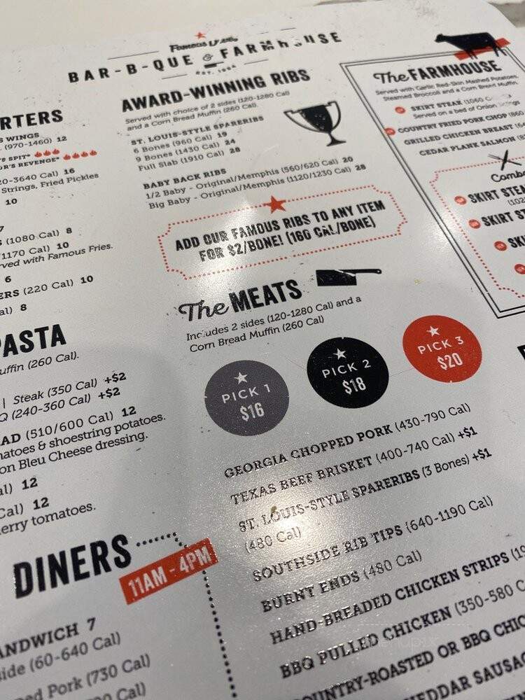 Famous Dave's - Chandler, AZ menu_pic