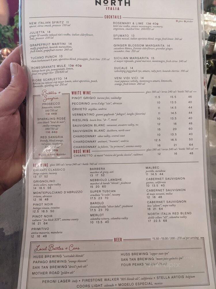 North Restaurant - Scottsdale, AZ menu_pic