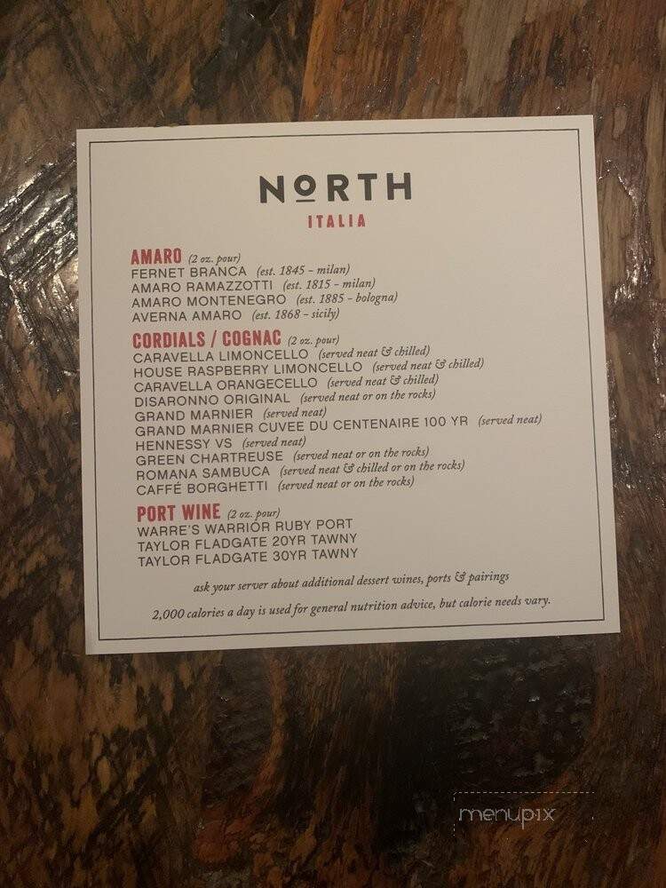 North Restaurant - Scottsdale, AZ menu_pic