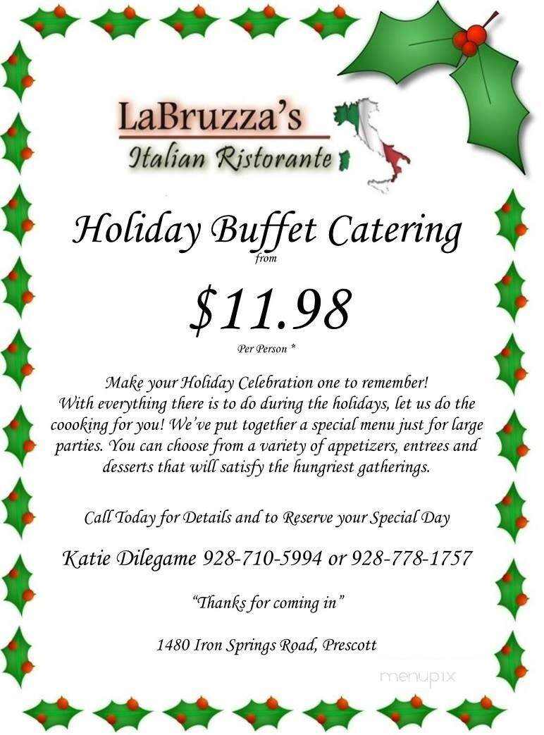 Labruzza's Italian Ristorante - Prescott, AZ menu_pic