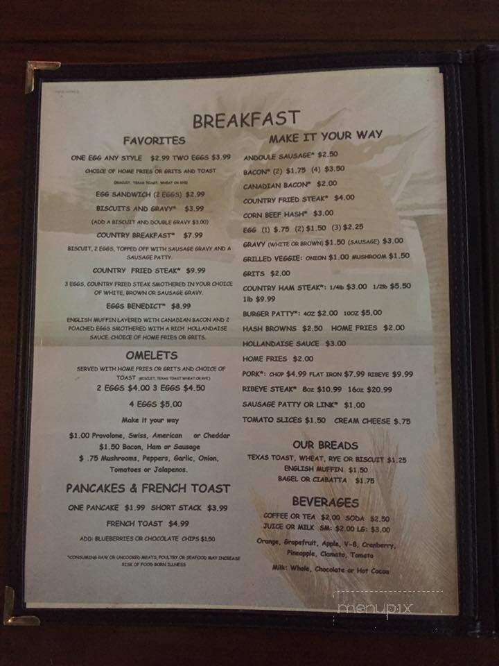 Boonies Restaurant & Lounge - Loxahatchee, FL menu_pic