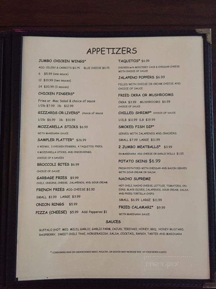 Boonies Restaurant & Lounge - Loxahatchee, FL menu_pic