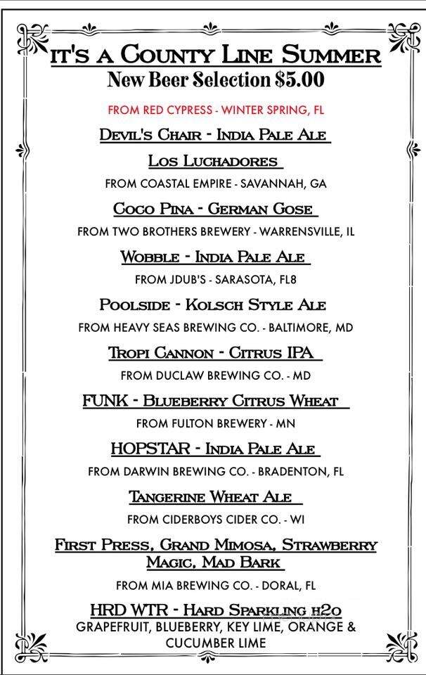 County Line Pizza Restaurant - Juno Beach, FL menu_pic