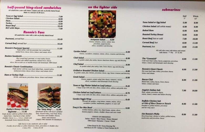 Ronnie Pastrami's Deli - Pinellas Park, FL menu_pic
