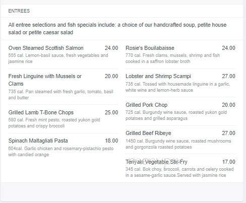 Rosie Spoonbill's - Bonita Springs, FL menu_pic