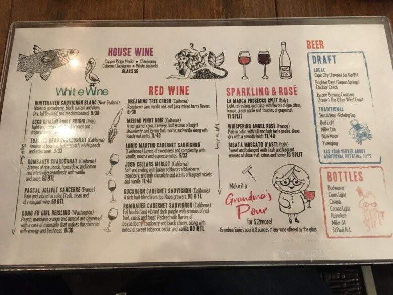 Rusty Bellies Waterfront - Tarpon Springs, FL menu_pic