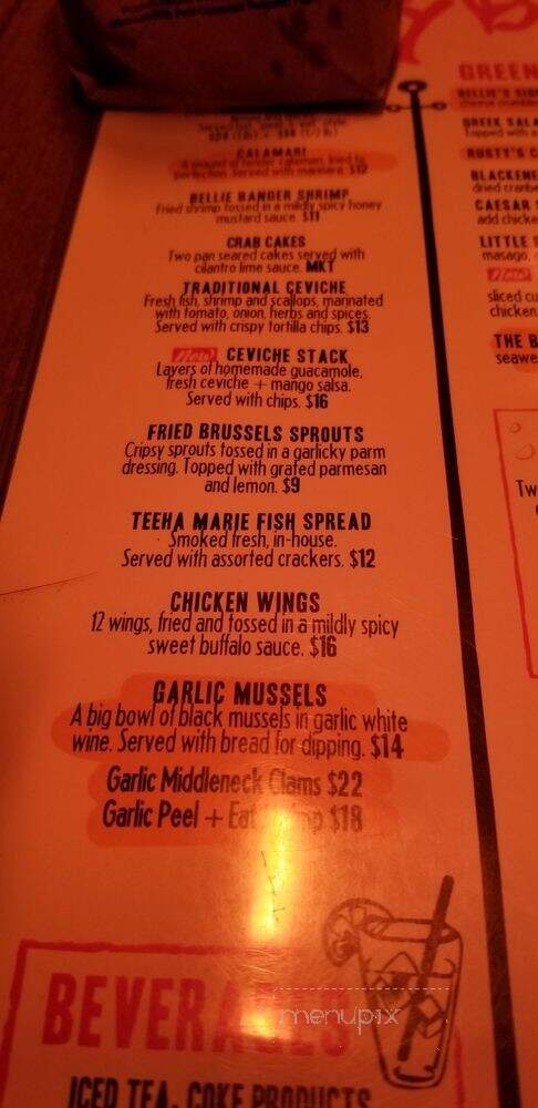 Rusty Bellies Waterfront - Tarpon Springs, FL menu_pic