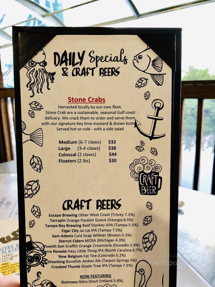 Rusty Bellies Waterfront - Tarpon Springs, FL menu_pic