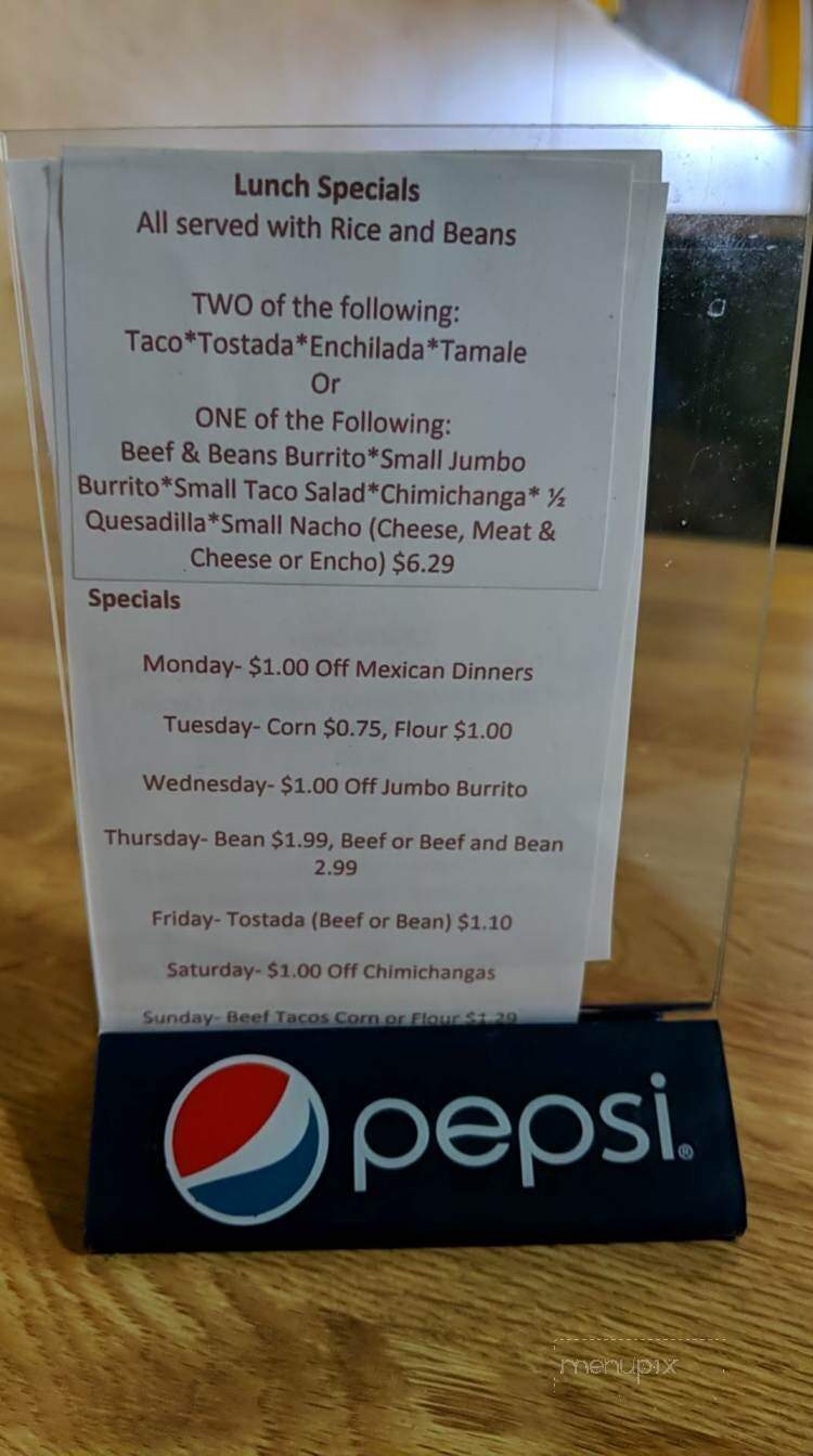 Red Pepper Mexican Restaurant - Port Huron, MI menu_pic