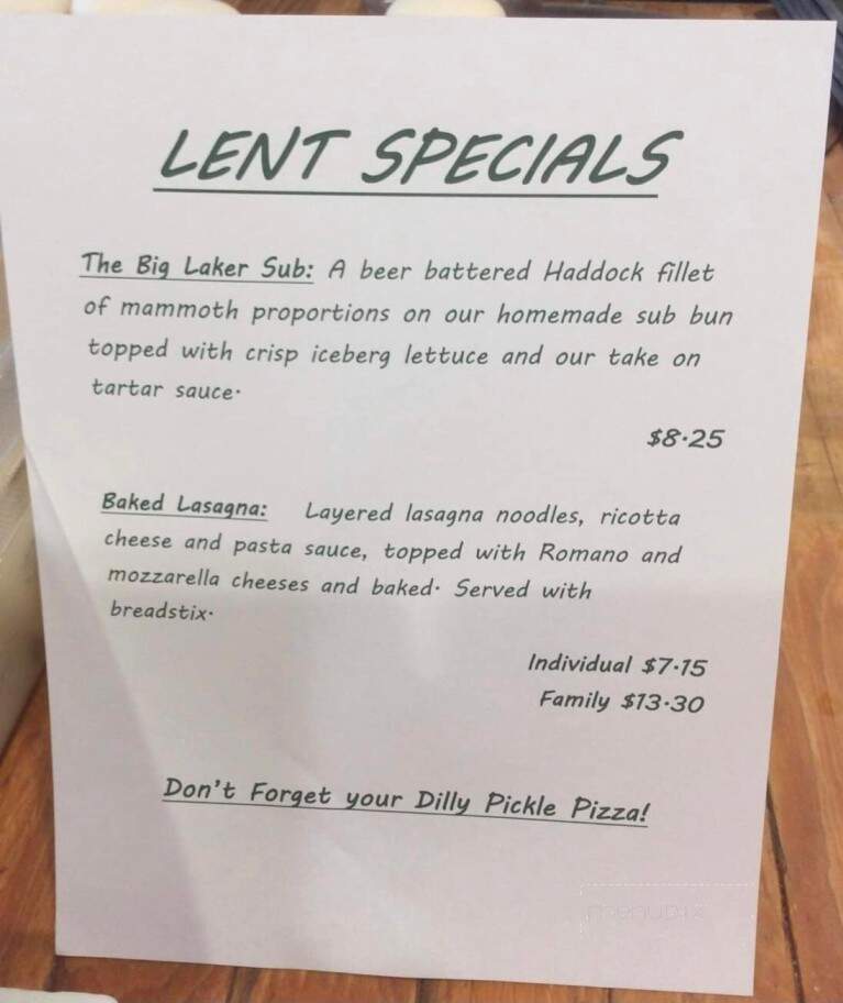 Big Al's Pizza - Manistee, MI menu_pic