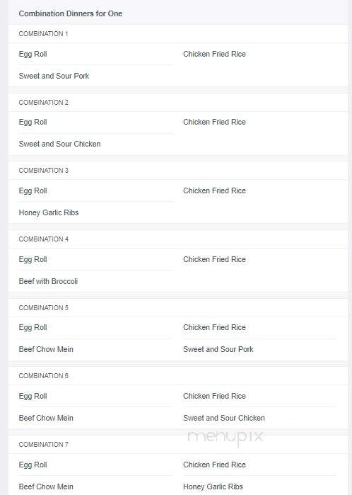East West Restaurant - Dartmouth, NS menu_pic