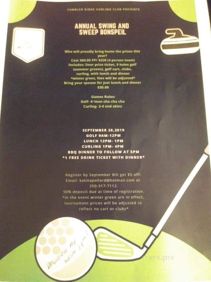 Lone Wolf Golf Club - Taylor, BC menu_pic