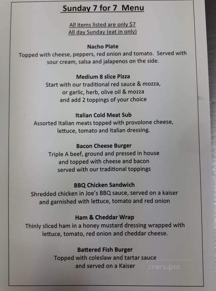 Donnelly's Pub - Thorold, ON menu_pic