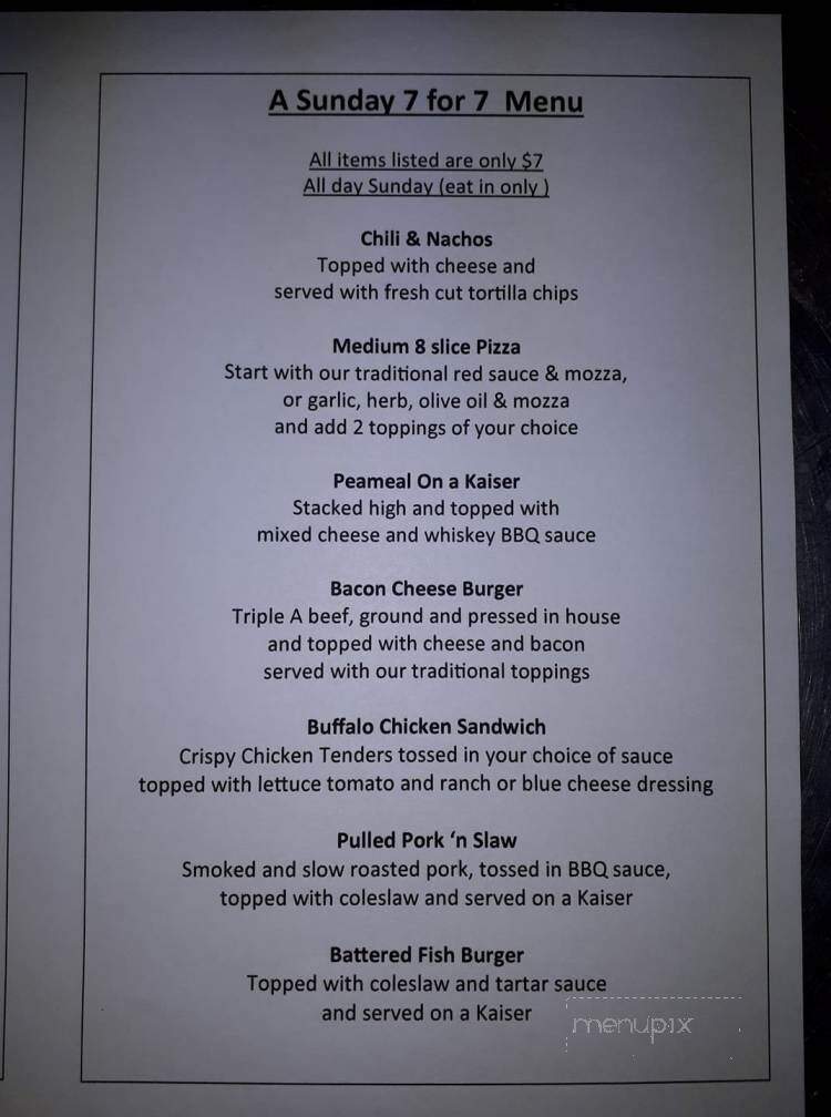 Donnelly's Pub - Thorold, ON menu_pic