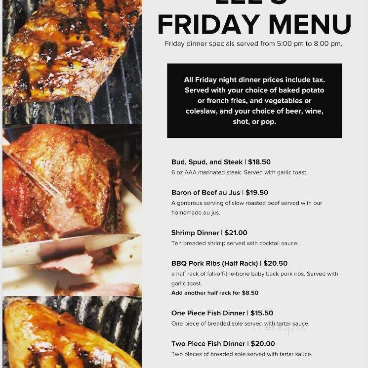 Lee's On DeVries - East St Paul, MB menu_pic