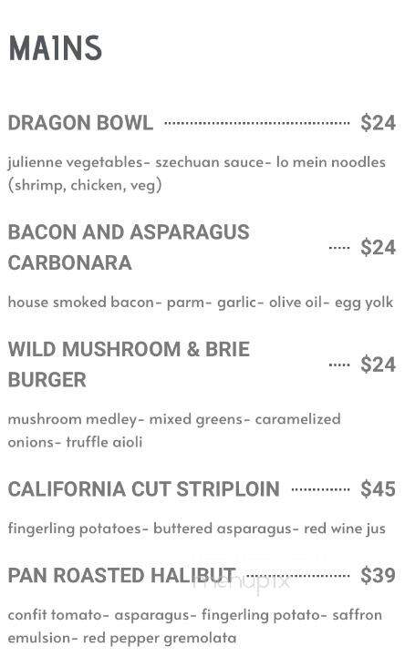 The Martini House - Burlington, ON menu_pic