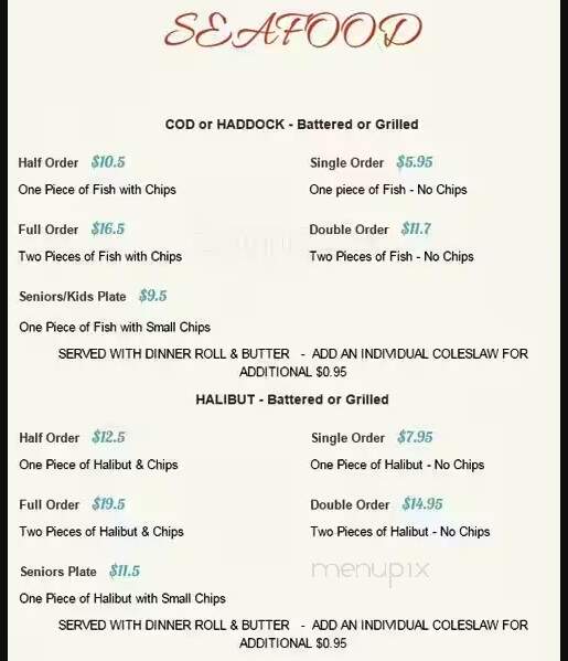 Brady's Fish & Chips - Saanich, BC menu_pic