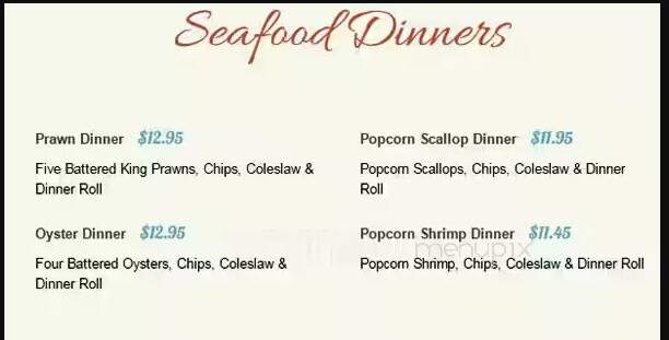 Brady's Fish & Chips - Saanich, BC menu_pic