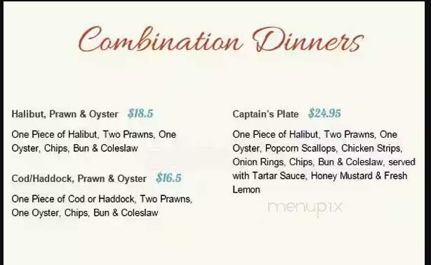 Brady's Fish & Chips - Saanich, BC menu_pic