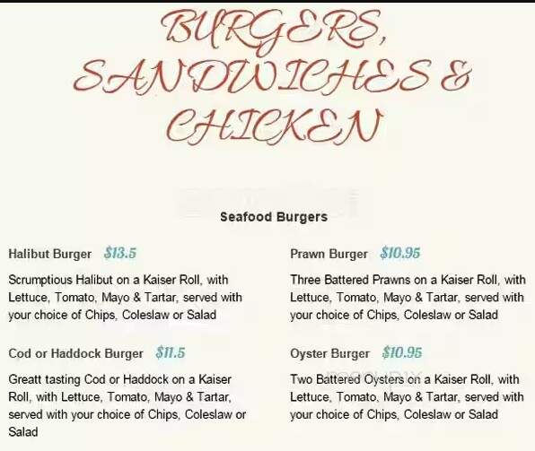 Brady's Fish & Chips - Saanich, BC menu_pic