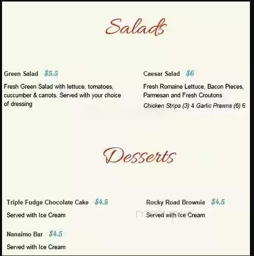 Brady's Fish & Chips - Saanich, BC menu_pic