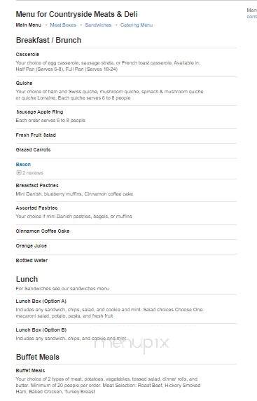 Countryside Meats & Deli - Rockford, IL menu_pic