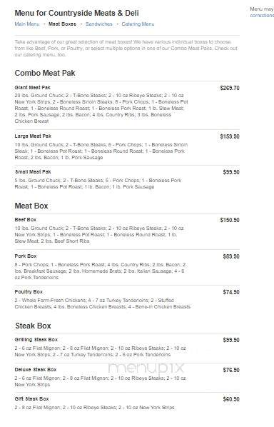 Countryside Meats & Deli - Rockford, IL menu_pic