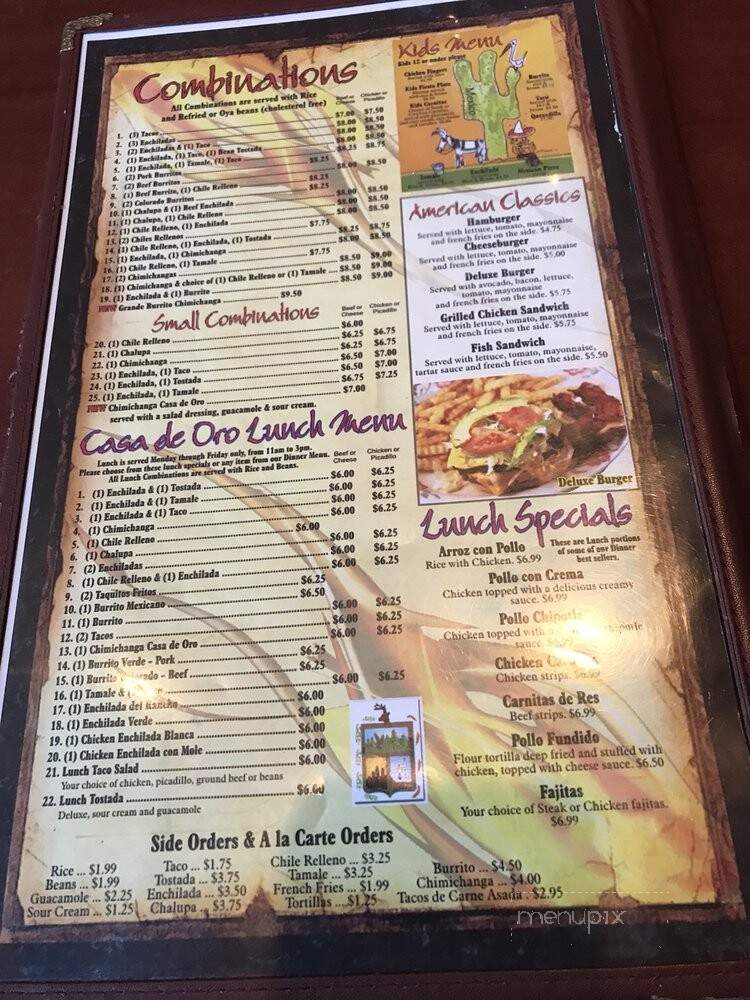 Casa De Oro - Perry, IA menu_pic