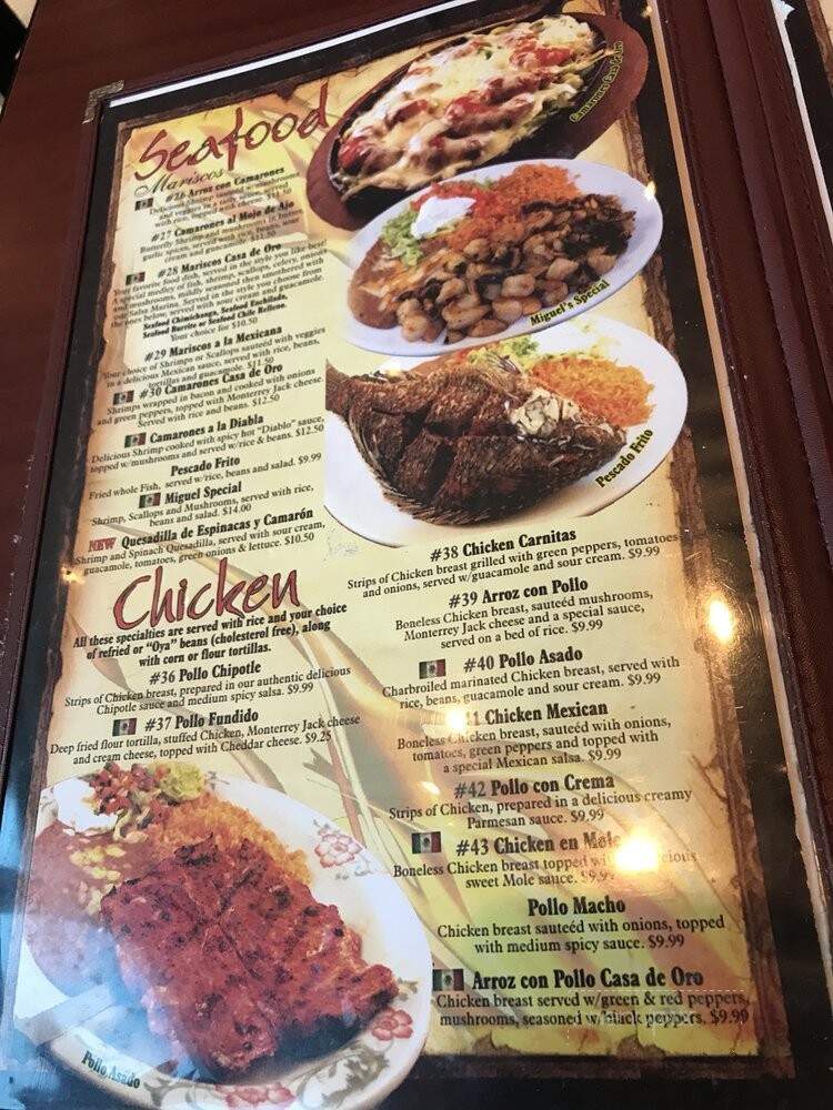 Casa De Oro - Perry, IA menu_pic