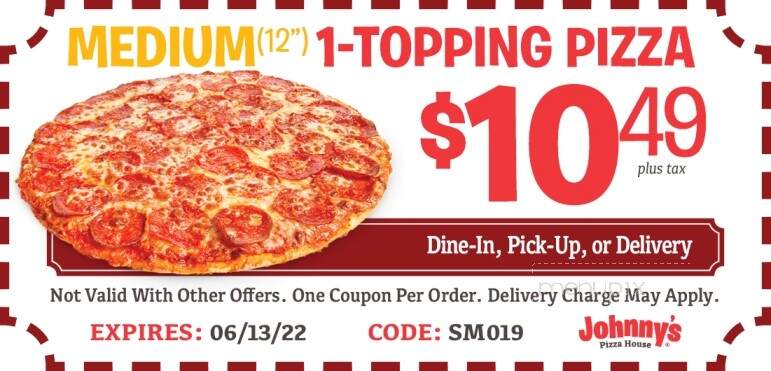 Johnny's Pizza House - West Monroe, LA menu_pic