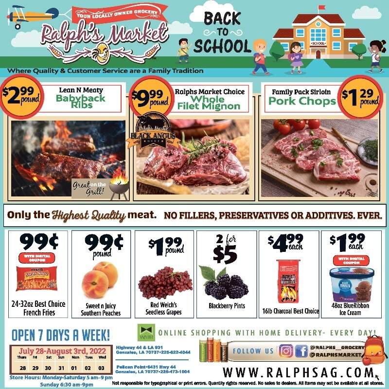 Ralph's Supermarket - Gonzales, LA menu_pic