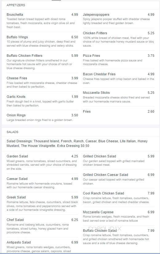 Hickory Station Pizzeria - Bel Air, MD menu_pic