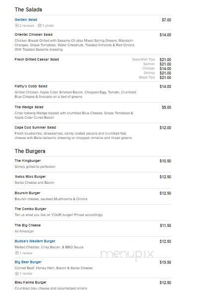 Barbyann's Restaurant - Hyannis, MA menu_pic
