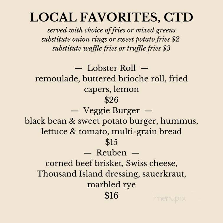 Newes From America Pub - Edgartown, MA menu_pic