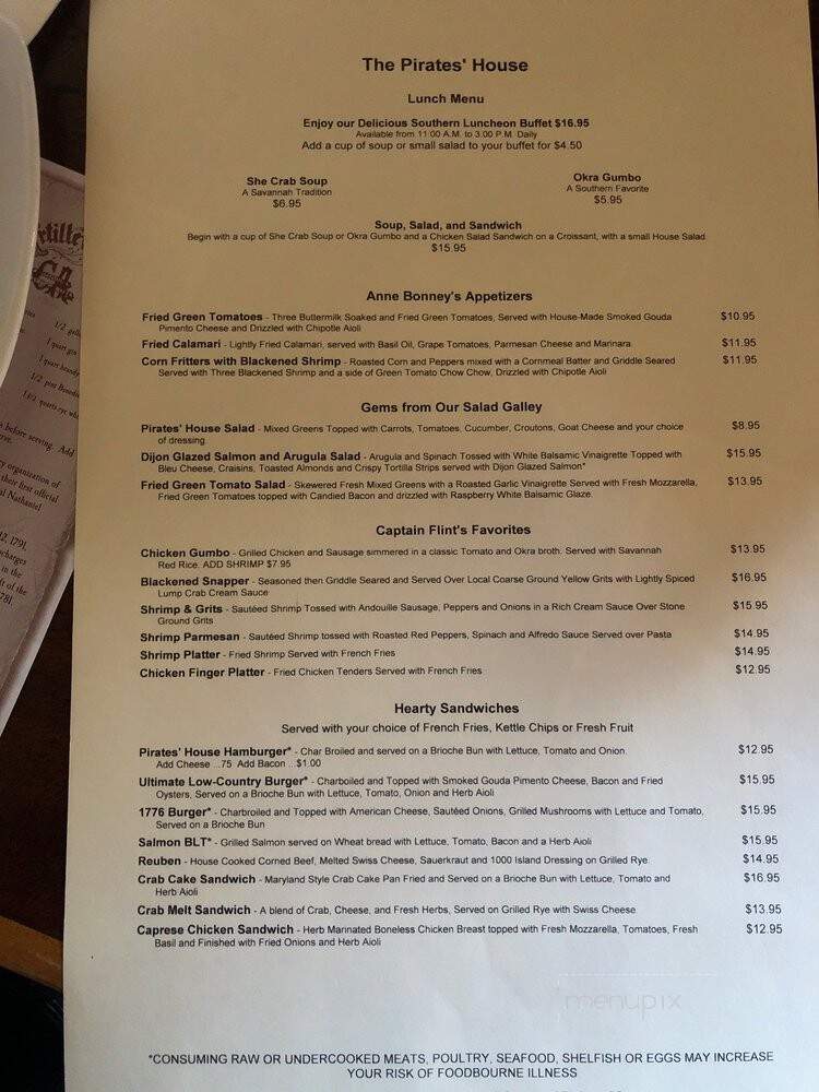 Pirate's House Restaurant - Savannah, GA