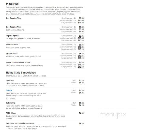 Pagliai's Pizza - Kirksville, MO menu_pic