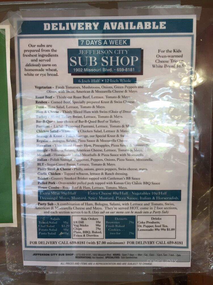 Jefferson City Sub Shop - Jefferson City, MO