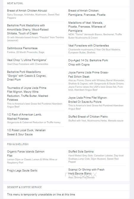 Berta's Chateau - Wanaque, NJ menu_pic