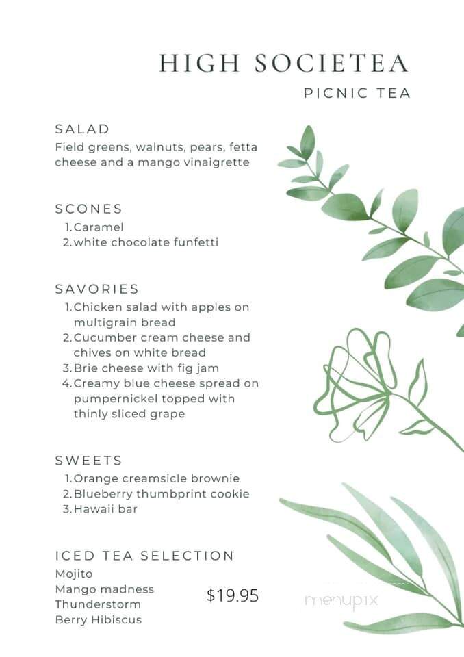 High Societea Tea Room - Wayne, NJ menu_pic